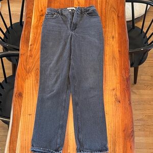 Abercrombie & Fitch Straight Leg Jeans in Charcoal Gray